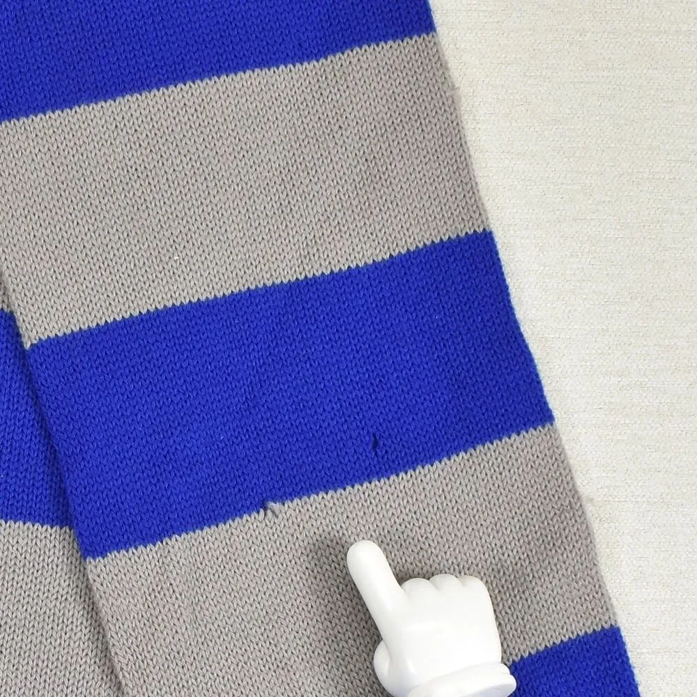 Vintage The Six Footer Yale Georgetown University Kentucky Wool Scarf Blue Gray